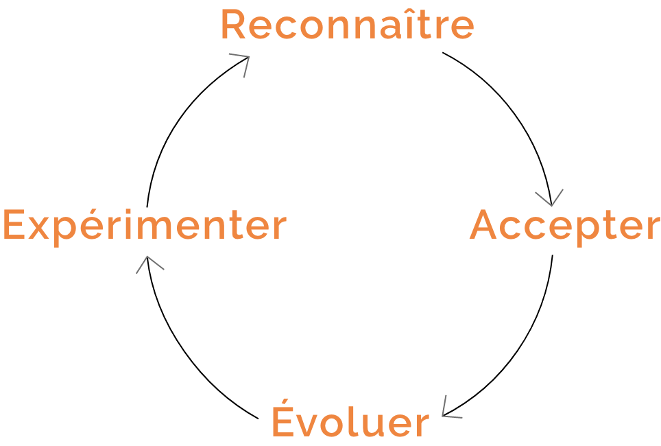 Schema processus Yoga, Thérapie, Conseil - Entreprise, Ecole post-bac, Particulier